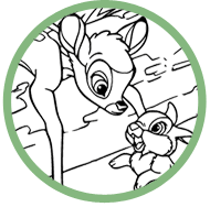 Bambi coloring page