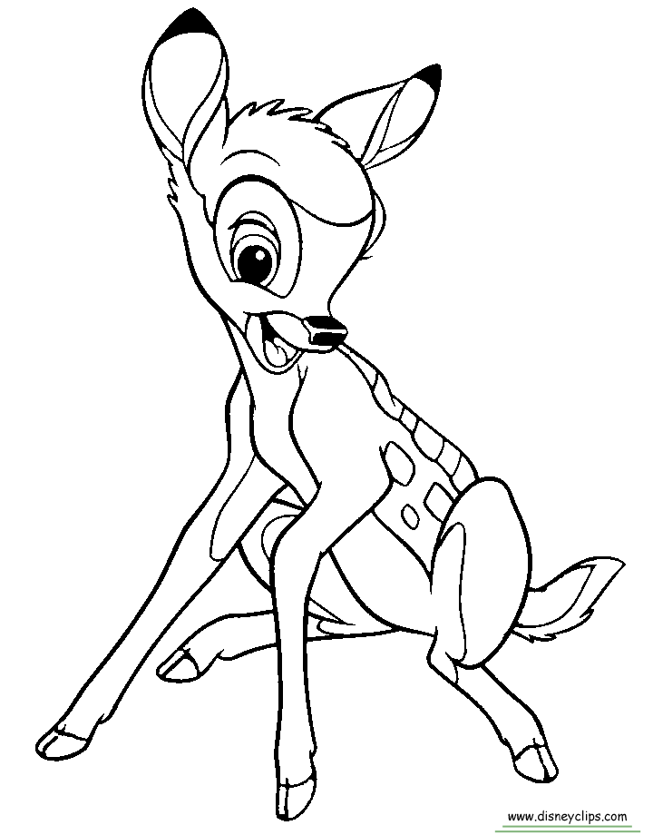 Free Printable Bambi Coloring Pages | Disneyclips.com