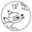 Bambi coloring page