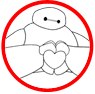 Baymax coloring page