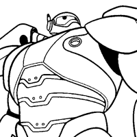 Baymax coloring page