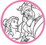 Belle and Beast coloring page