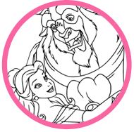 Beauty and the Beast coloring page