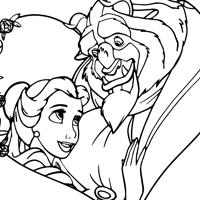 Beauty and the Beast coloring page