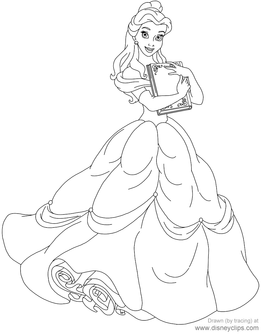 Beauty And The Beast Coloring Pages Disneyclips Com