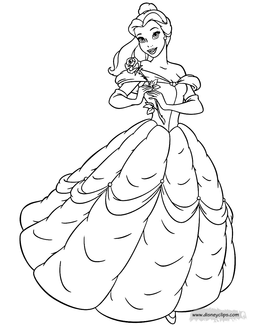 Beauty And The Beast Coloring Pages Disneyclips Com