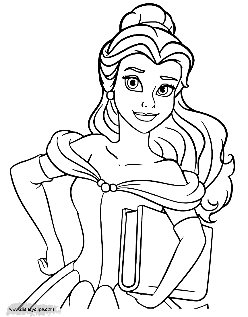 Beauty and the Beast Coloring Pages Disneyclipscom