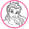 Belle coloring page