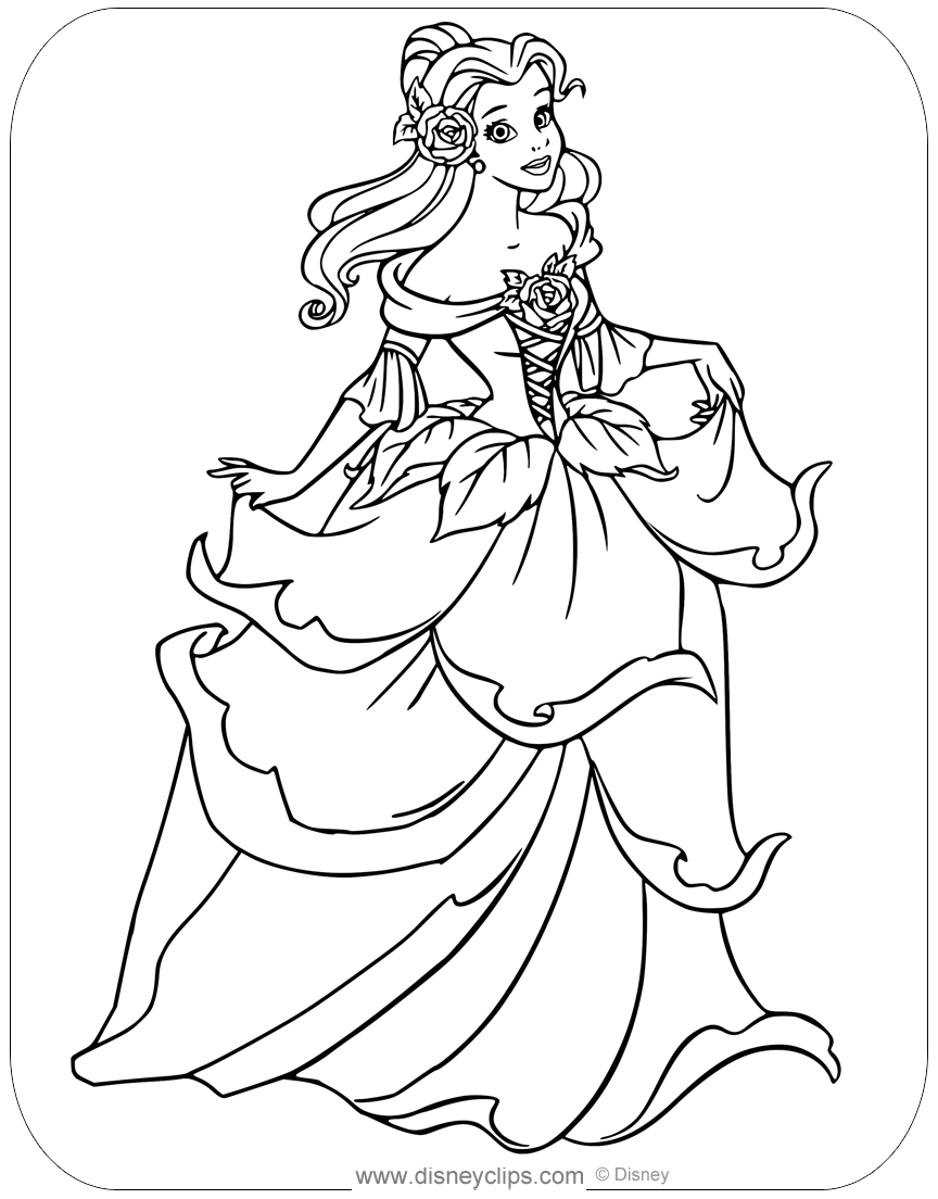 Beauty and the Beast Coloring Pages | Disneyclips.com