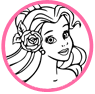 Belle coloring page