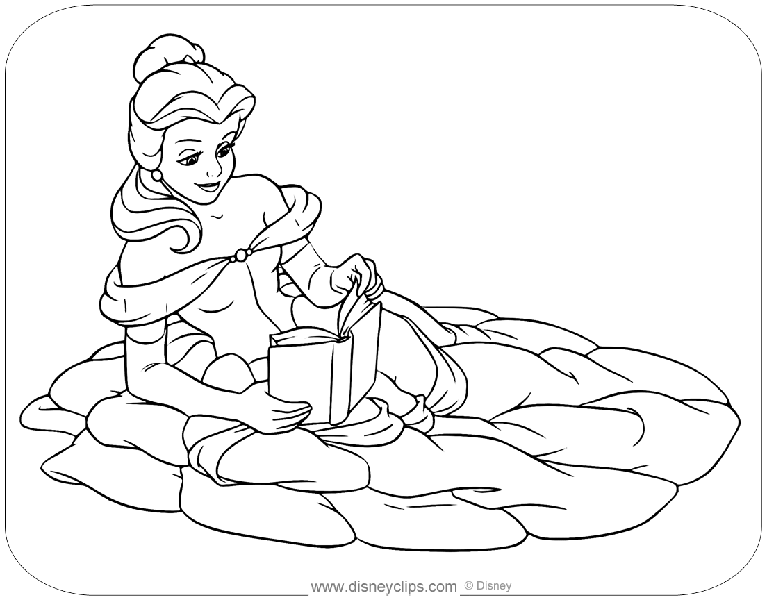 Beauty And The Beast Coloring Pages Disneyclips Com