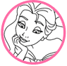 Belle coloring page