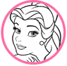 Belle coloring page