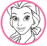 Belle coloring page