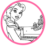 Belle coloring page