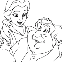 Beauty and the Beast coloring page