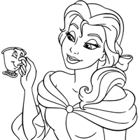 Beauty and the Beast coloring page