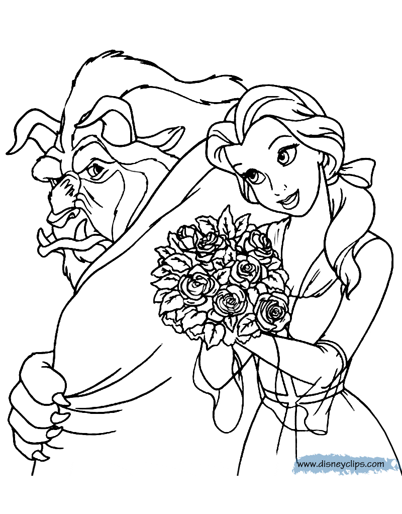 coloring page Belle Beast