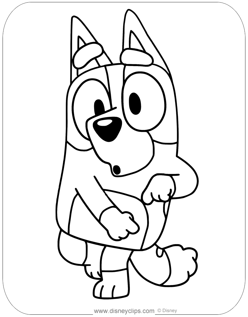 Bluey Bingo Coloring Pages Bluey Bingo Coloring Pages