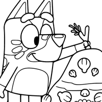 Bluey and Bingo coloring page