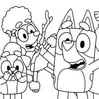 Bluey and Friends coloring page