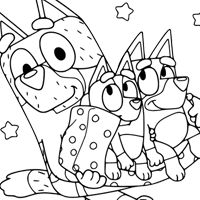 Bluey coloring page