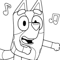 Bluey and Bingo coloring page