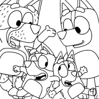 Bluey coloring page