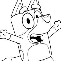 Bluey coloring page