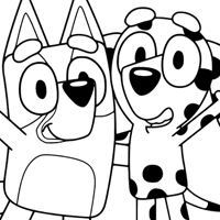 Bluey coloring page