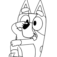 Bluey coloring page