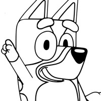 Bluey coloring page