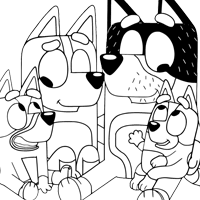 Bluey coloring page