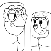 Bluey coloring page