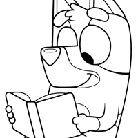 Bluey coloring page