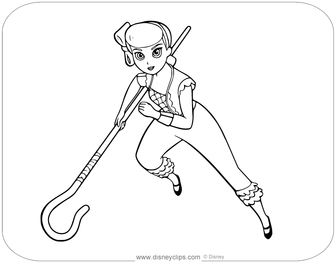 Bo Peep Toy Story 4 Coloring Page Coloring Pages