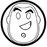 Buzz Lightyear emoji coloring page