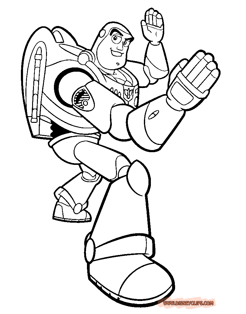 coloring page Buzz s karate chop action