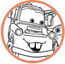 Mater and Lightning McQueen coloring page