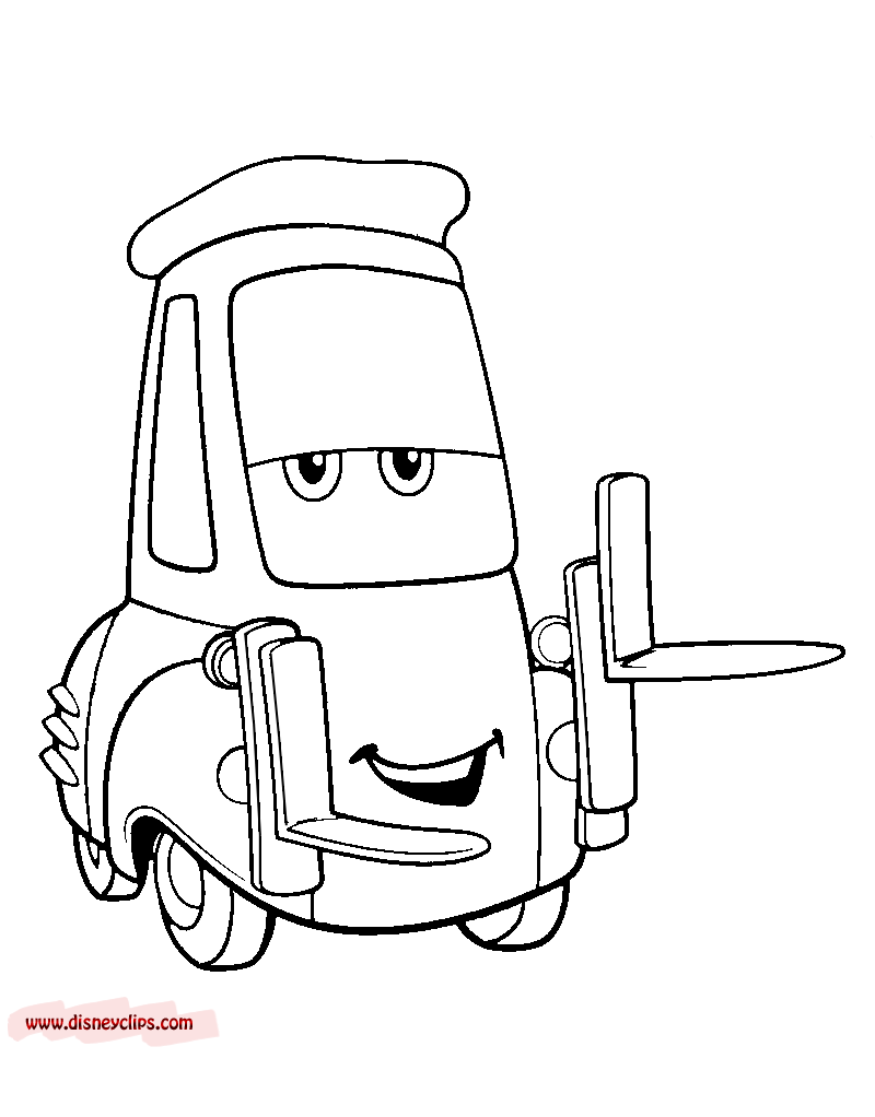 Lightning McQueen coloring page Guido