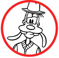 Goofy coloring page