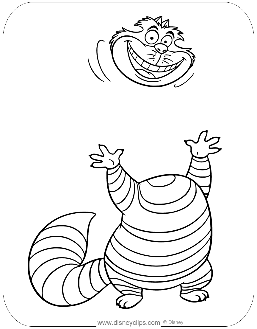 Alice in Wonderland Coloring Pages (2) | Disneyclips.com