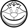 Cheshire Cat emoji coloring page