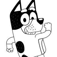 Chilli and Bandit coloring page