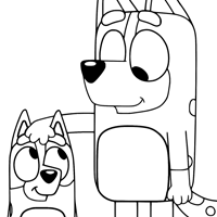 Chilli and Bingo coloring page