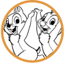 Chip and Dale coloring page