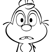 Pluto, Chip and Dale coloring page