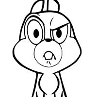 Pluto, Chip and Dale coloring page