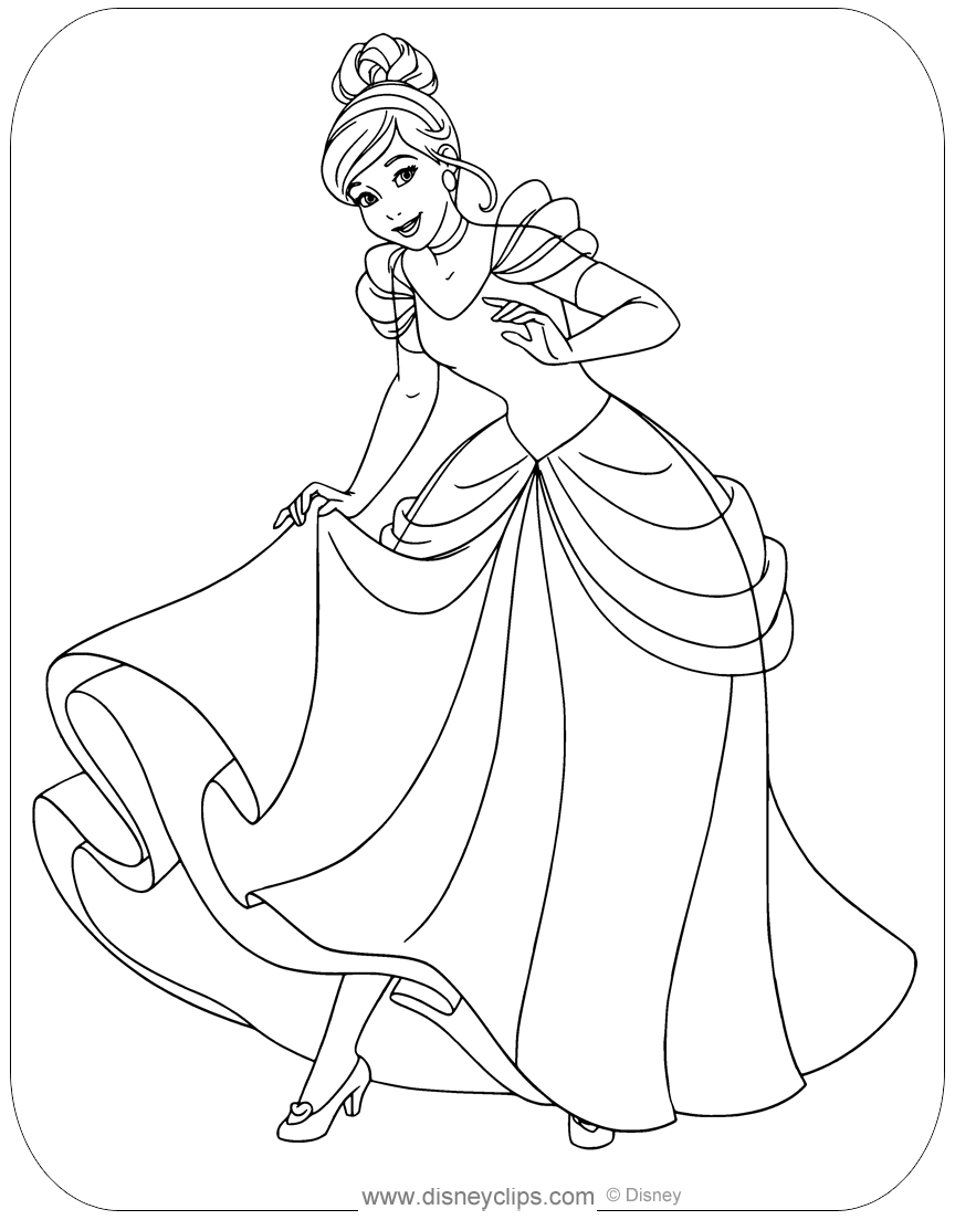 Download Cinderella Coloring Pages | Disneyclips.com