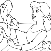 Cinderella coloring page